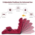 thumbnail image 6 of Costway Folding Lazy Sofa Chair Stylish Sofa Couch Bed Lounge Chair W/Pillow Burgundy, 6 of 12