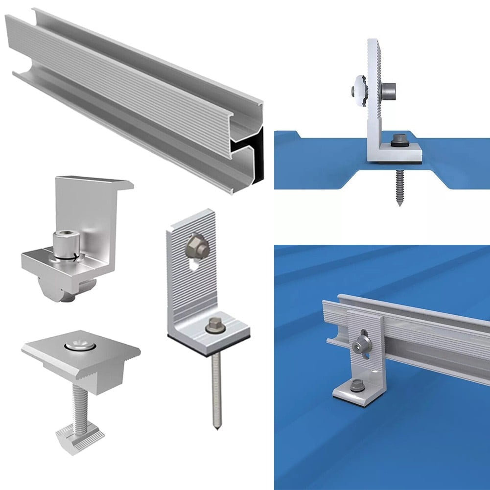 Solar Panel PV Profile Alu Mounting Rail Flat Roof Metal Roof Solar Rail