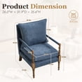 thumbnail image 2 of Villeston Chenille Accent Chair(Set of 2), Solid Wood Armrests Armchair, Single Sofa with Comfortable Cushions and Lumbar,Navy Blue, 2 of 6
