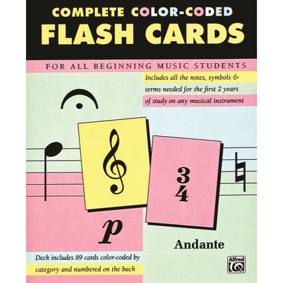 Pre-Owned Complete Color Coded Flash Cards for All Beginning Music Students, 9780739015575, 0739015575, Paperback, Crds edition