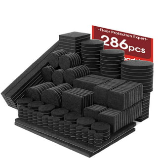 MinnARK Premium Felt Furniture Pads - Black - 133 Pieces