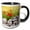 Black/White, variant on 3drose, Italy, Apulia,laterza. Field of Barley with Poppies, 11oz Two-tone Black Mug
