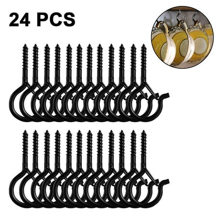 24 Pcs Screw In Hooks Outdoor String Lights Safety Screw Hook | Walmart ...