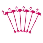 6Pcs Cafe Plastic Flamingo Cactus Tropical Disposable Coffee Stirrer Cocktail Tool Mixing Sticks Swizzle Sticks D