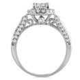 thumbnail image 2 of SZUL Women's 1 1/2 Carat TW Diamond Halo Engagement Ring in 14K White Gold (J-K, I2-I3), 2 of 4