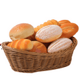 5X Oval Wicker Woven Basket Bread Basket Serving Basket, 11 Inch