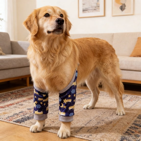 Dog Elbow Pads – Knee Wrap Front Leg Sleeves For Large Dogs, Wound Protection & Anti-Licking Brace For Injured Legs Or Joints (Large, A