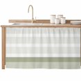 thumbnail image 2 of Sage Green Stripe Cabinet Curtain 28"Wx51"L,Dustproof Storage Cabinet Curtain with Self Adhesive Tape,Modern Rustic Horizontal Green Striped Tall Pantry Cover Drape for Kitchen,Utility Closet, 2 of 9