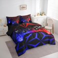 thumbnail image 3 of Manfei Gaming 7pcs Bedding Comforter Set,Teen Video Game Queen Bedding Sets,Red Purple Gamepad Queen Sheet Sets For Boys Girls,Super Cozy Bedroom Decoration Reversible, 3 of 8