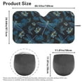 thumbnail image 6 of Yuyamidu Vintage Dragonfly Windshield Sun Shade Folding Car Front Window Sunshade for Cars SUV Trucks, Max UV Blocking Sun Visor Shield, 6 of 7