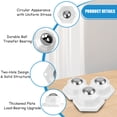 thumbnail image 4 of Naiovety Ruedas de bolas de 12 piezas para muebles que se deslizan sin esfuerzo con ruedas móviles universales 360 Decoración del hogar 【20mm】blanco, 4 of 5