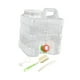 thumbnail image 4 of Tanque de almacenamiento de bebidas, gran capacidad, cubo transportador de agua con grifo, material de PC, asa portátil, adecuado para acampar, vehícu Claro, 4 of 9