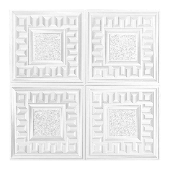 Belgravia Blown Greek Key Paintable Textured Wallpaper