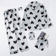 thumbnail image 3 of Gibobby Pijamas Mujer Verano Sexy Pijamas Conjunto de pijamas para mujer, pijamas de talla grande para mujer, pantalones cortos con tirantes de encaje para mujer(Gris,M), 3 of 5