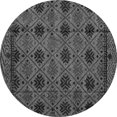thumbnail image 1 of Ahgly Company Indoor Round Abstract Gray Modern Area Rugs, 3' Round, 1 of 4