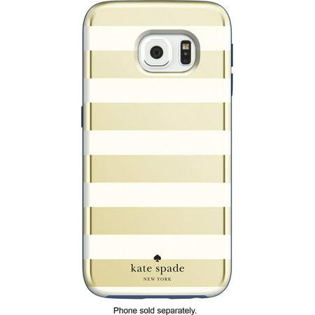 Best Kate Spade Hybrid Hardshell Case for Samsung Galaxy S6 Edge - Gold/Cream/Navy deal