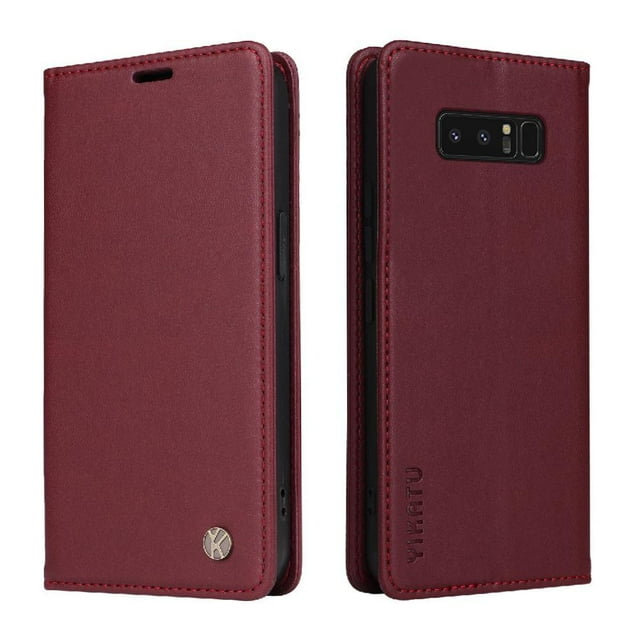 Funda para Samsung Galaxy Note 8 Estuche de Cuero PU Tipo Cartera con Ranuras para Tarjetas y Cierre Magnético