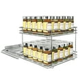 thumbnail image 5 of LYNK PROFESSIONAL 10-1/4" Wide Double Pull Out Spice Rack Organizer for Cabinet, Slide Out Shelf, Chrome, 5 of 10
