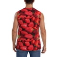 thumbnail image 4 of Kdxio Strawberry Red for Men's Muscle T-shirt,Sleeveless for Workout Running Athletic Gym Lounge Casual, 4 of 7