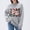 Gray, variant on kcavykas Womens Sweater Winter Holiday Sweaters for Women Pullover Crew Neck Long Sleeve Print Festive Top Warm Cozy Cozy for Christmas Loungewear Fashion Yellow L