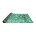 thumbnail image 2 of Ahgly Company Indoor Round Oriental Turquoise Blue Traditional Area Rugs, 6' Round, 2 of 4