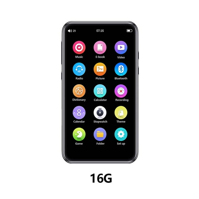 4-inch Portable Bluetooth-compatible 5.0 MP5 Player Multifunctional Dictionary Radio Players Rechargeable Music Players Birthday Gift 16G