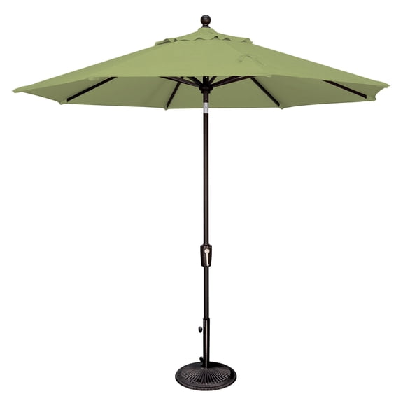 Treasure Garden Outdoor Patio Market Umbrella with Push Button Tilt - Green - 9'