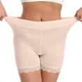 thumbnail image 5 of Soyumi Lace Slip Shorts for Under Dresses Women, Smooth Anti-Chafing Boyshorts Seamless Underwear Safety Shorts Boyshorts Lace Slip Shorts for Women, Beige, 5 of 7