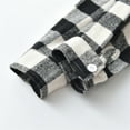 thumbnail image 6 of LYHaoo Kids Toddler Flannel Shirt Jacket Plaid Long Sleeve Lapel Button Down Shacket Baby Boys Girls Pockets Shirt Top Coat Outwear School Uniform Sizes 18-24 Months Black, 6 of 6