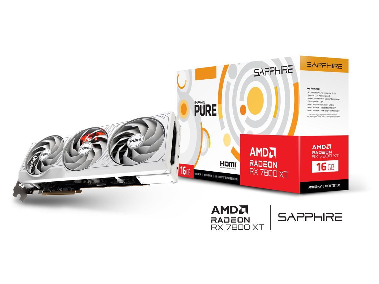 SAPPHIRE PURE Radeon RX 7800 XT 16GB GDDR6 PCI Express 4.0 x16 ATX Video  Card 11330-03-20G | Grafikkarten