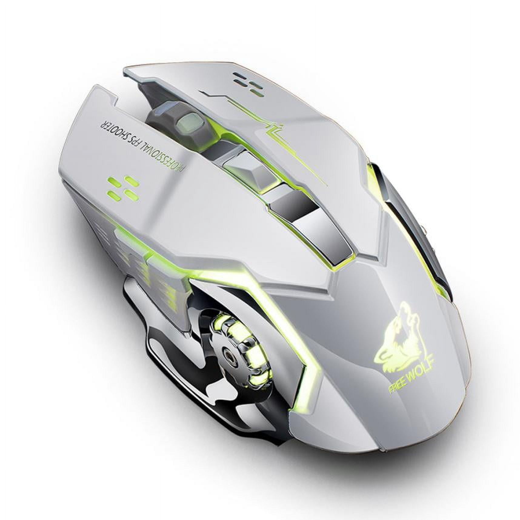 Rechargeable Wireless Silent LED Backlit Gaming Mouse USB Optical Mouse for PC