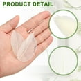 thumbnail image 3 of 100 Pcs White Skeleton Leaves, 2"- 3" Rubber Tree Scrapbooking Dried Pressed Leaves Vein for Photo Albums Crafts, 3 of 7