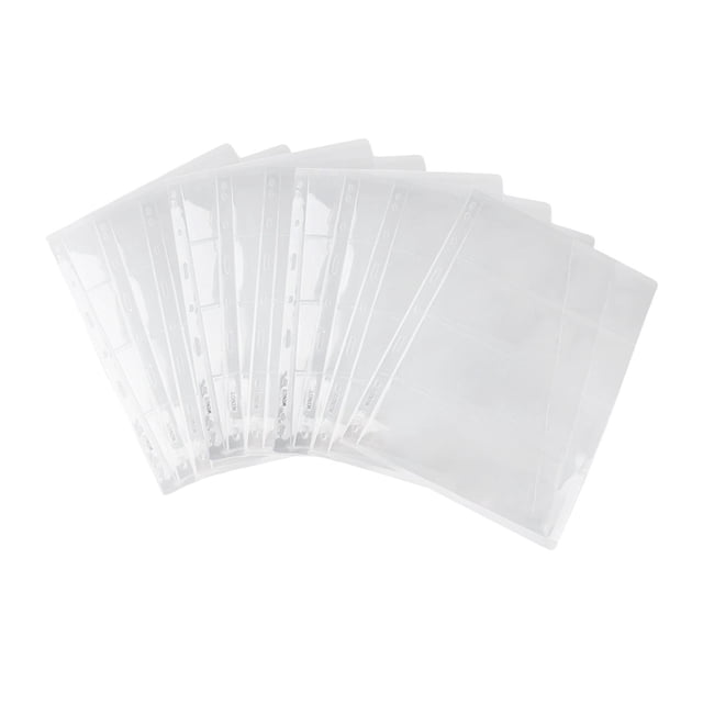 10 Uds., Papel transparente, álbum de dinero, de moneda, protectores de hoja de álbum de billetes, protectoras de álbum, s Zulema Álbum de colección de billetes