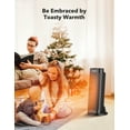 thumbnail image 6 of Space Heater, Paris Rhone 1500W Oscillating Electric Space Heater w/ Remote for Home, Black, 6 of 7