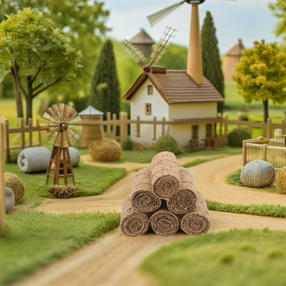 OUNONA 12Pcs Fall Hay Blocks Light Brown For Decoration In DIY Projects Garden