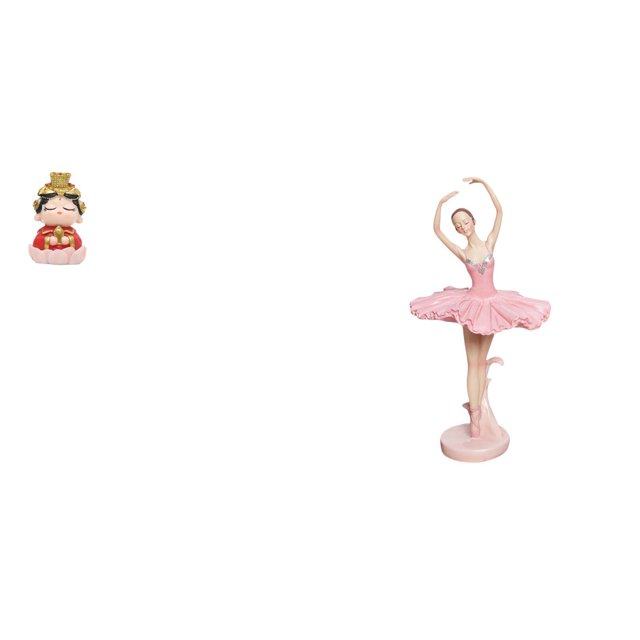 Estatua de madre, estatua de niña de ballet, figura de resina, escultura de bailarina, adorno con diseño realista y lindos detalles, adecuada para reg