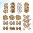 thumbnail image 5 of Tineasur 24Pcs Rustic Burlap Flower Ornaments Assorted Color for DIY Vintage Wedding Decor, 5 of 6