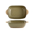 thumbnail image 1 of Double Ear Ceramic Rectangular Baking Dish Deepening Vintage Baking Bowl Home Microwave Oven Use Plate, 1 of 6