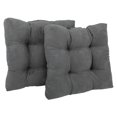 thumbnail image 1 of 19-inch Squared Microsuede Tufted Dining Chair Cushion (Set of Two), 1 of 2