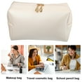 thumbnail image 3 of Unique Bargains 1 Pcs Makeup Bag Cosmetic Travel Bag Waterproof PU Leather Case Makeup Bag for Women S Size Beige, 3 of 6