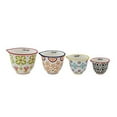 thumbnail image 2 of Creative Co-Op Floral Hand Stamped Stoneware Measuring Cups (Set of 4) 1/4 Cup - 1 1/2 Cup, 2 of 3