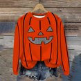 thumbnail image 5 of yoeyez Womens Oversized Sweatshirts Fleece Halloween Crewneck Sweatshirt Comfy Fall Warm Fashion Pullover Tops Black,L, 5 of 7
