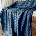 thumbnail image 4 of CREVENT Cozy Soft and Warm Sherpa Baby Blanket for Infant Toddler's Crib Cot Stroller Gift for Baby Girls All Season Use(30"X40" Navy Dot), 4 of 7