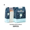 thumbnail image 3 of Injueey 50 pack/lote bolsa para tostadas en rodajas borde prensado en caliente hecho a mano y bolsa autosellante de ventana transparente Organizadores de utensilios de cocina Mar azul y cielo trompeta, 3 of 6