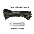 thumbnail image 2 of 5mm*12m ATV Winch Line With 4000lbs Fairlead, Winch Cable, Winch Rope For Auto Parts ,Easy to Use, 2 of 5
