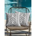 thumbnail image 4 of Waterproof Outdoor Throw Pillows with Inserts 18"x18" Set of 2, Black Boho Soft Decorative Pillowcases for Couch Bedroom, Vintage Southwestern Geometric Stripes Pillow Covers for Sofa Living Room, 4 of 8