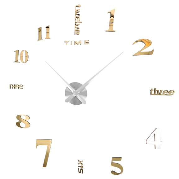 COOPHYA Frameless 1Pcs Wall Clock with Material for Dining Room and Bathroom 24.8Inch