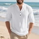 thumbnail image 1 of pstuiky camisetas de manga larga para hombre, Blusas casuales de color liso con cuello redondo y mangas largas para hombre tops de invierno para hombre s, 1 of 8