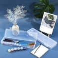 thumbnail image 3 of Paint Brush Holder 2 Styles Plastic Paint Brushes Storage Box with Buckle Long Watercolor Pen Container Drawing Tools Container Case (13.5 x 3.7 x 1.5 Inch), 3 of 6
