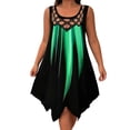 thumbnail image 2 of QUNYINEY Casual Sundresses for Women Beach Graphic Sleeveless Summer Midi Tank Dress Drop Shoulder Cutout Crew Neck Loose Fit Beach Dresses, 2 of 6
